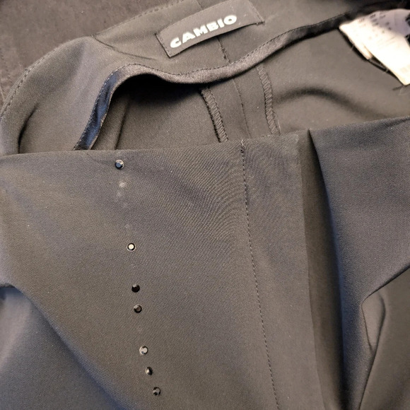 Cambio Wide leg Black Rhinestone Trousers size 16 - Picture 7 of 7